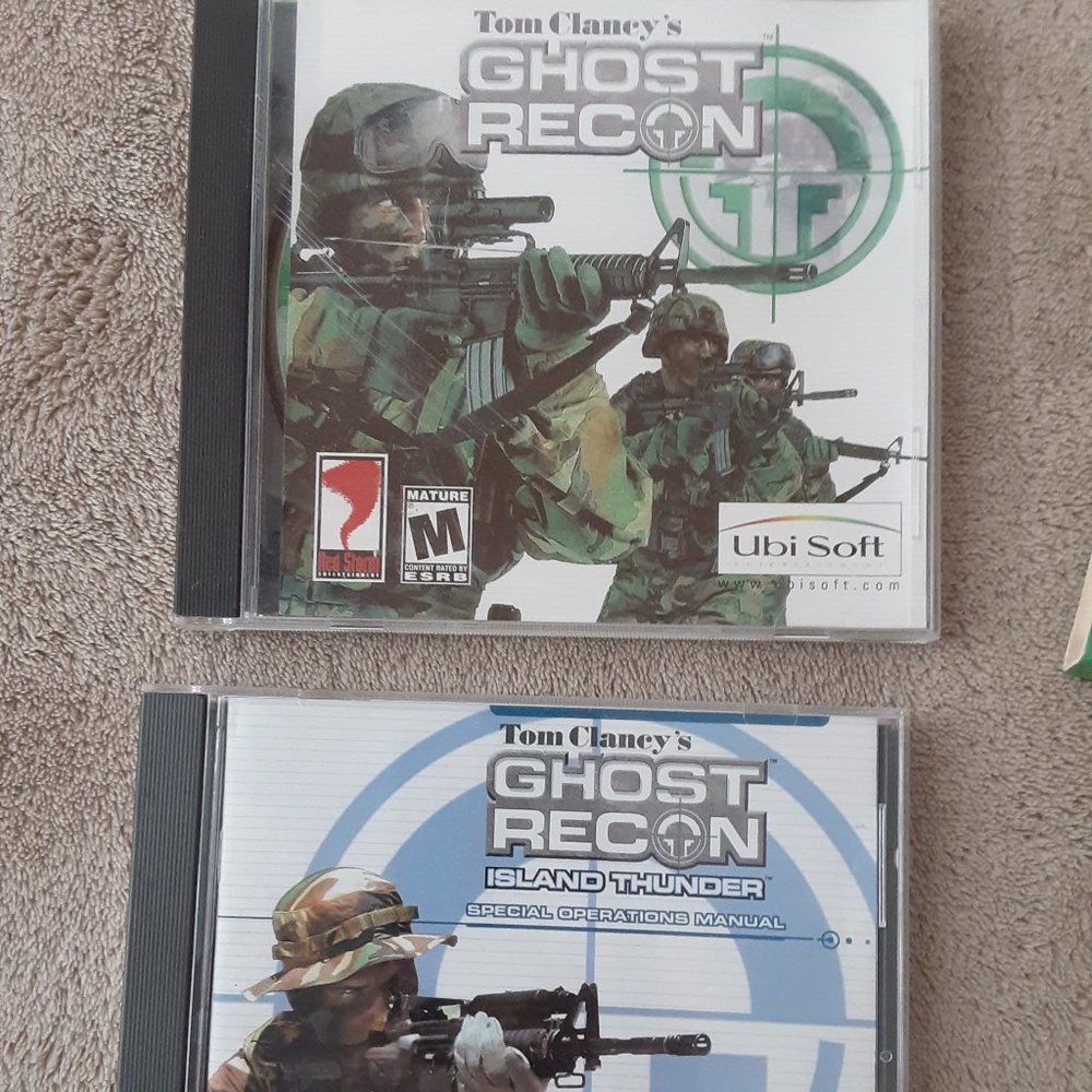Vintage 2 PC Game Cd's Tom Clancy's Ghost Recon/ Island Thunder